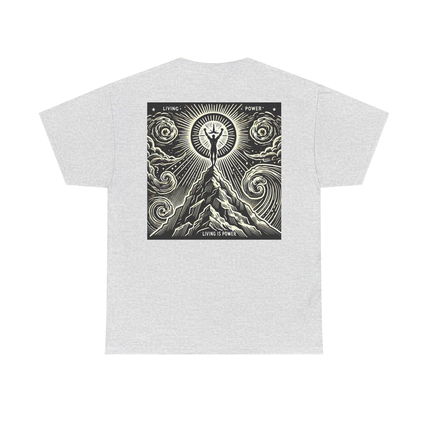 T-shirt graphique Triumphant Climber Living Is Power Graphic Designs