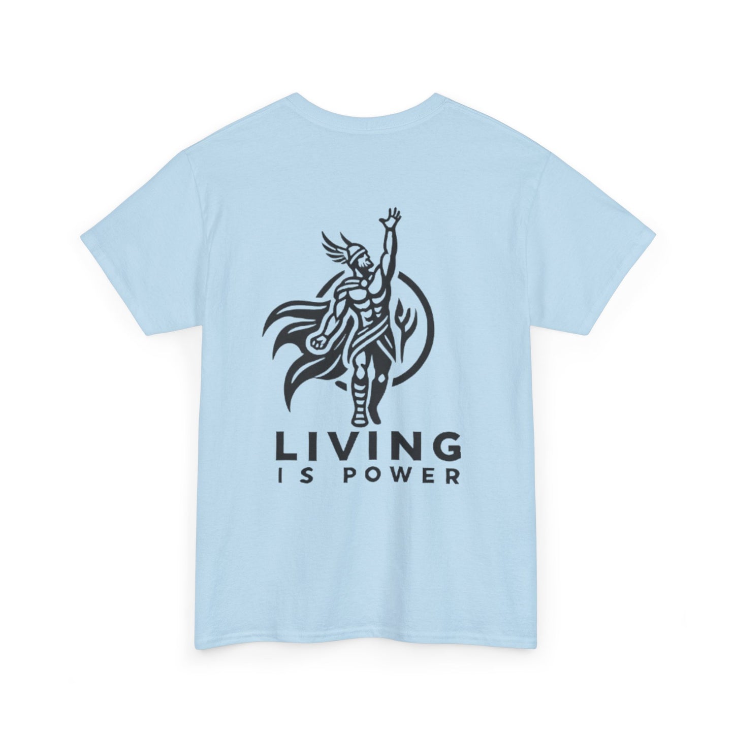 T-shirt avec logo Viking Warrior Living Is Power, style nordique, le pouvoir intérieur