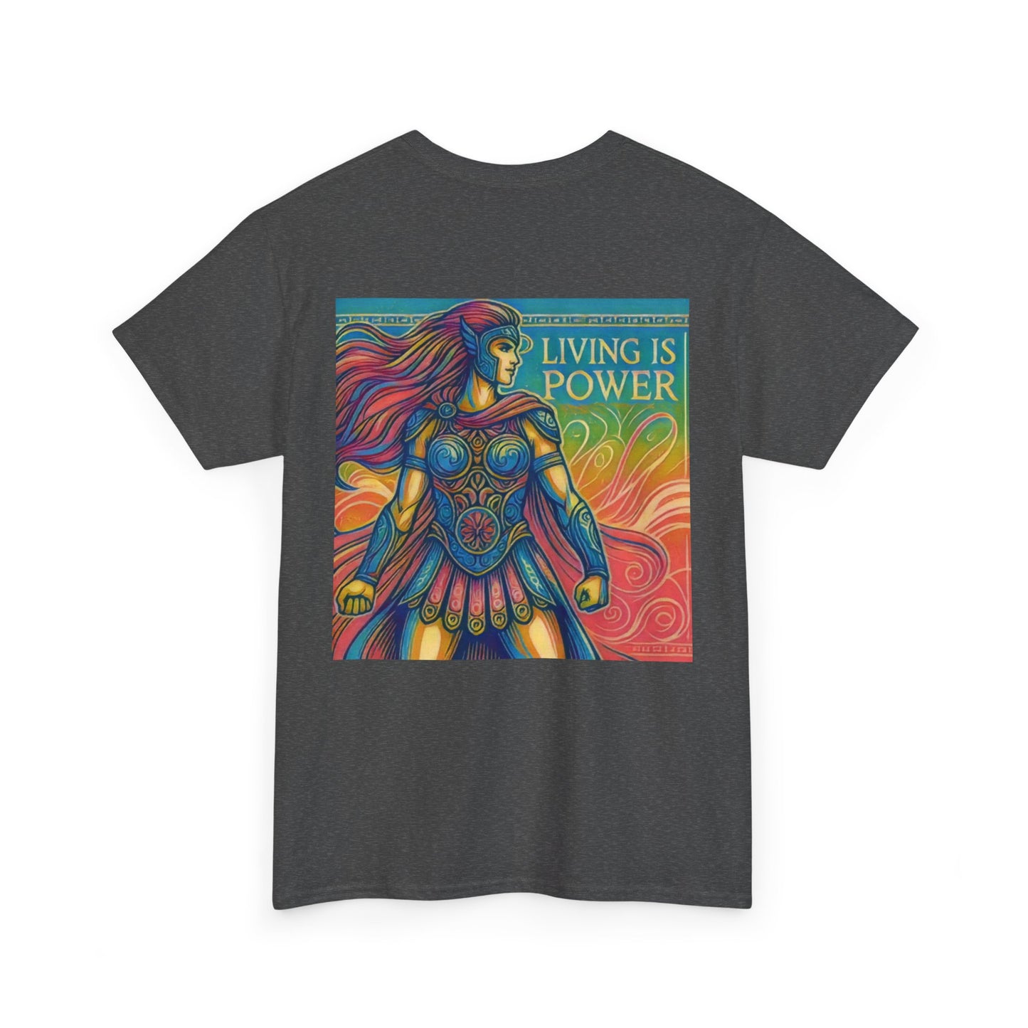 Greek Amazon Graphic T-Shirt , Living Is Power Graphics,  Empowering Mindfulness Apparel