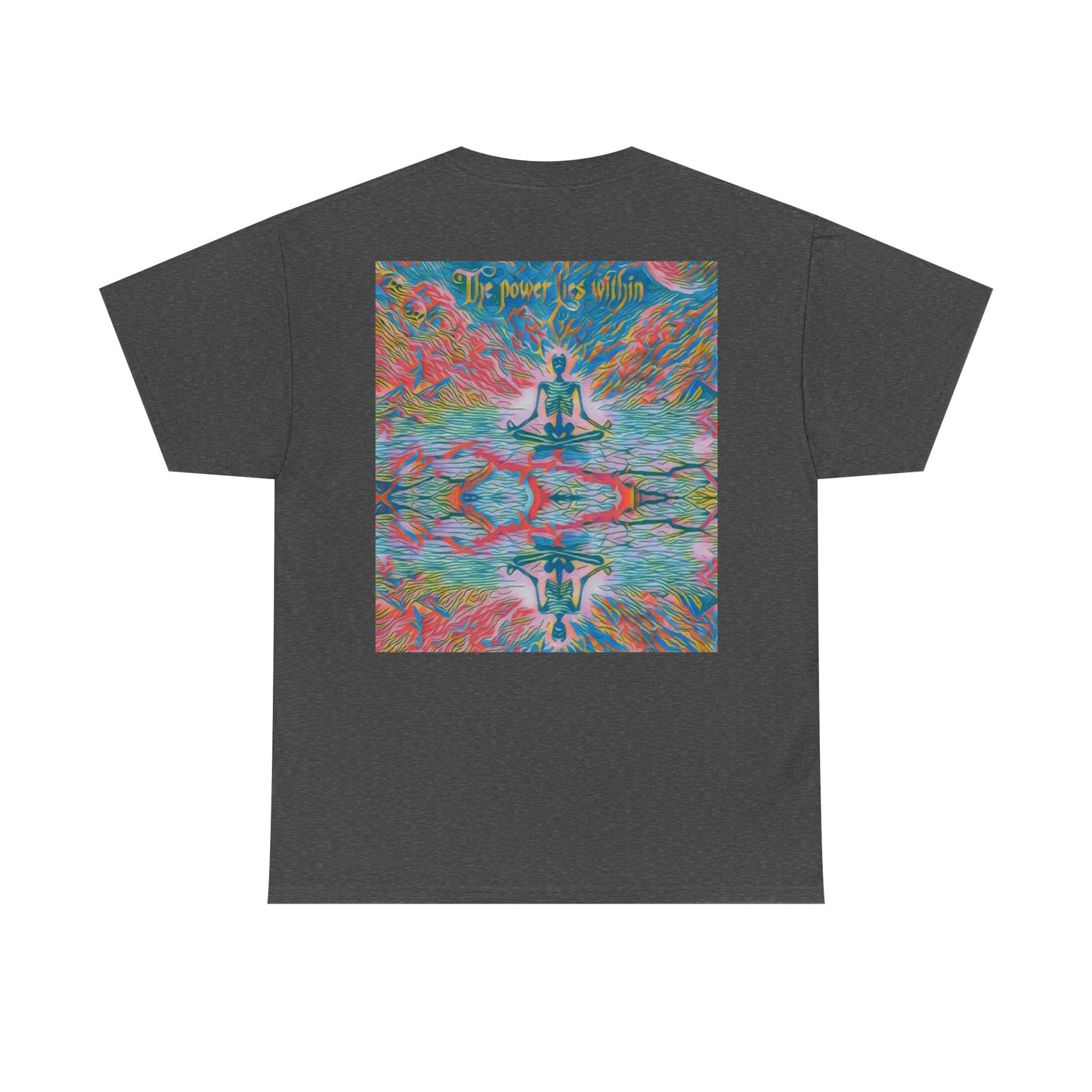 Meditating Skeleton Pastel T Shirt, Living Is Power Merch, Unique Artistic Graphic Tee, Skater T Shirt