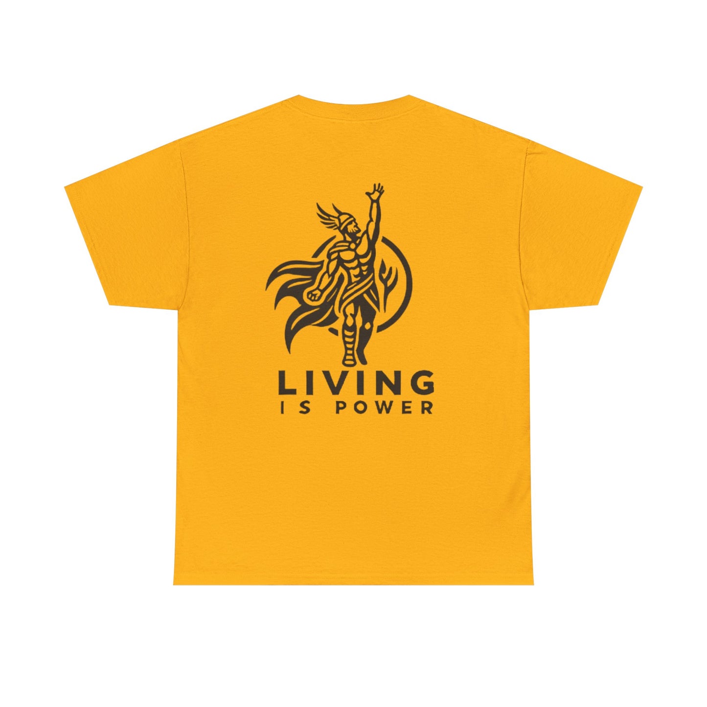 T-shirt avec logo Viking Warrior Living Is Power, style nordique, le pouvoir intérieur