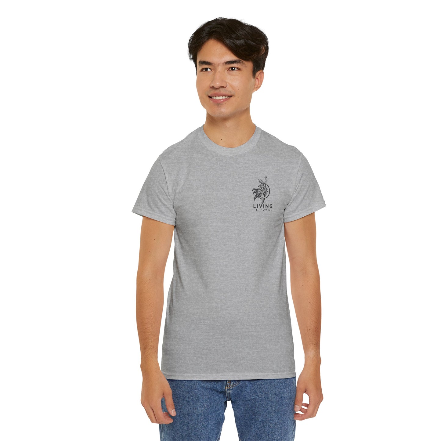 Athenian Warrior Unisex Tee , Living Is Power Warrior Logo, The Power Within | Living Is Power Merchandise