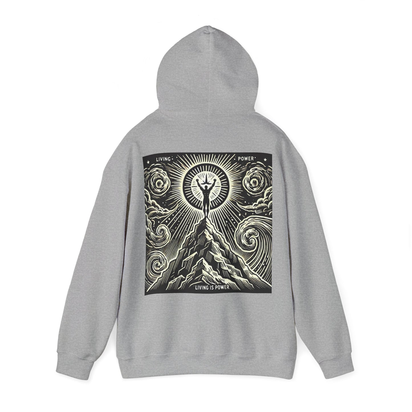 Triumphant Climber Graphic Hoodie Living Is Power Graphic Designs