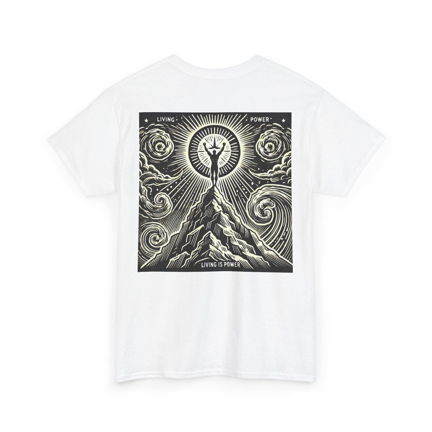 T-shirt graphique Triumphant Climber Living Is Power Graphic Designs