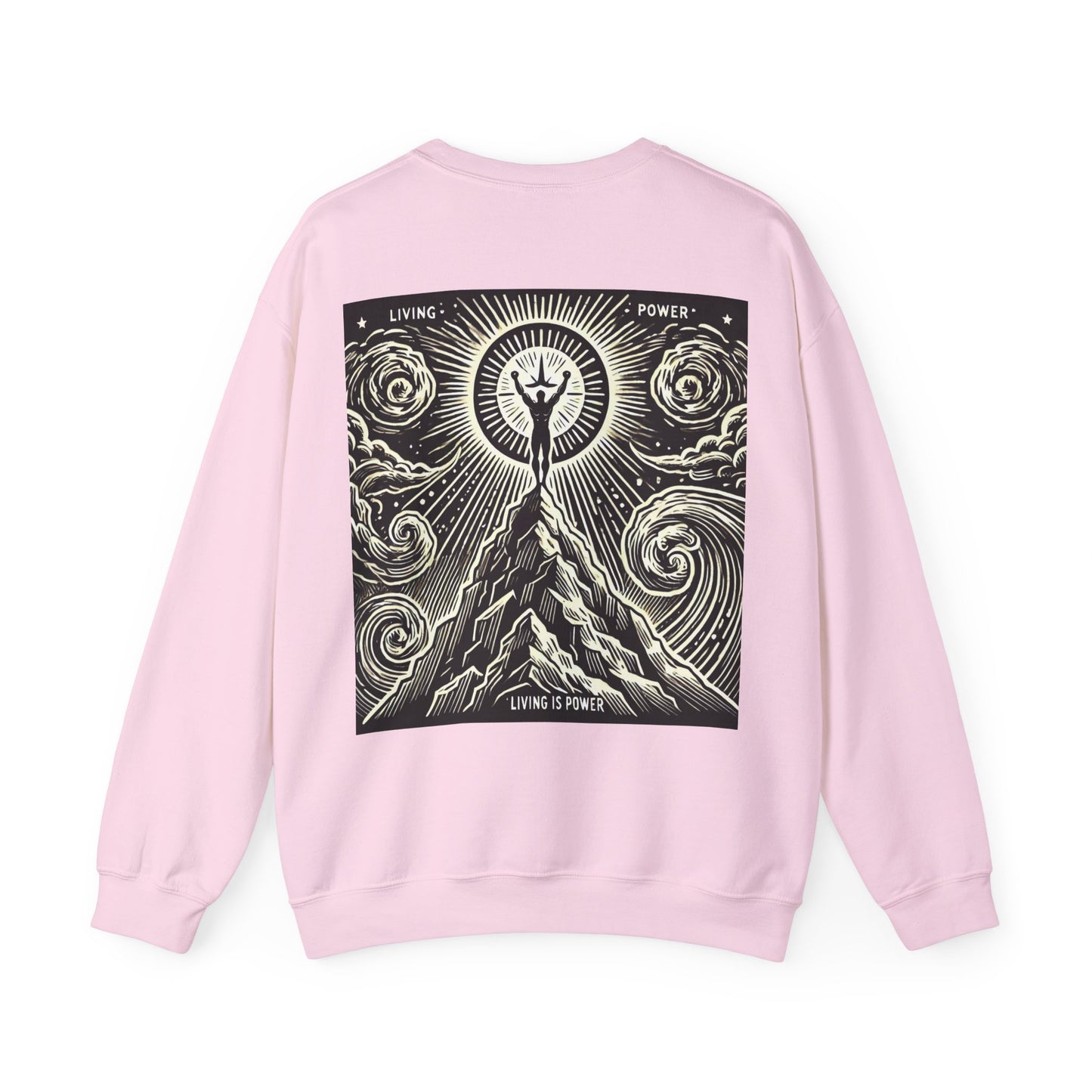 Triumphant Climber Graphic Sweatshirt Living Is Power Graphic Designs