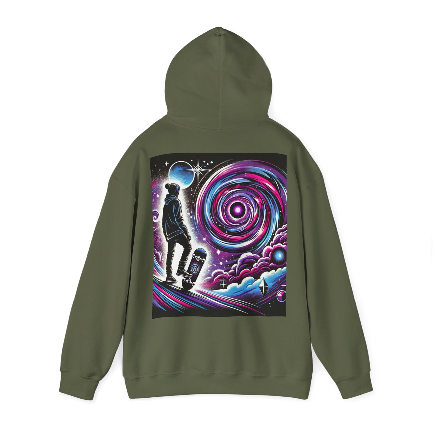 Skaters Universal Dream Graphic Hoodie - Living is Power Merchandise, Skateboarder Gift, Streetwear , Skater