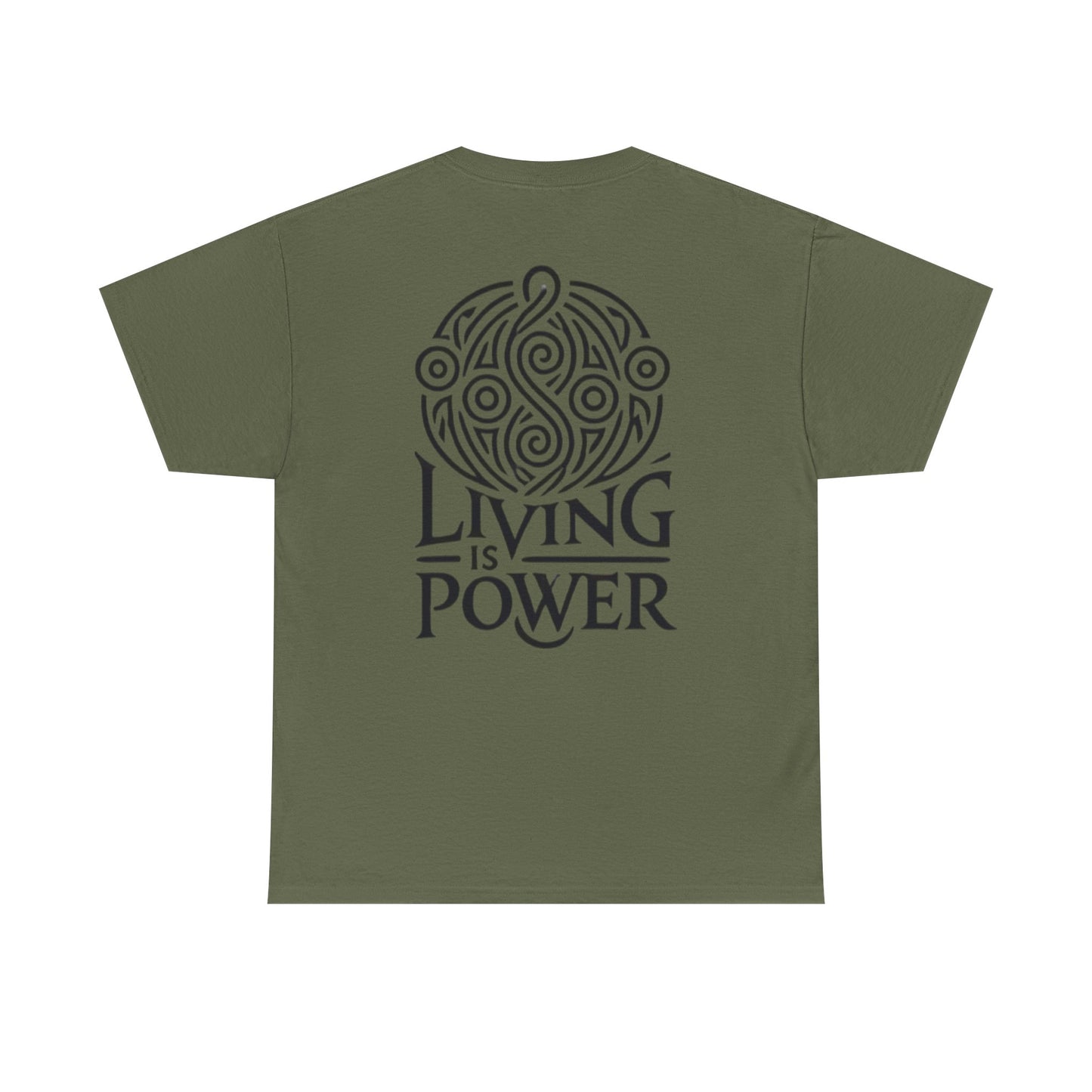 Living Is Power Black Logo, Unisex T-shirt, Classic Fit, Durable, Timeless Everyday Shirt