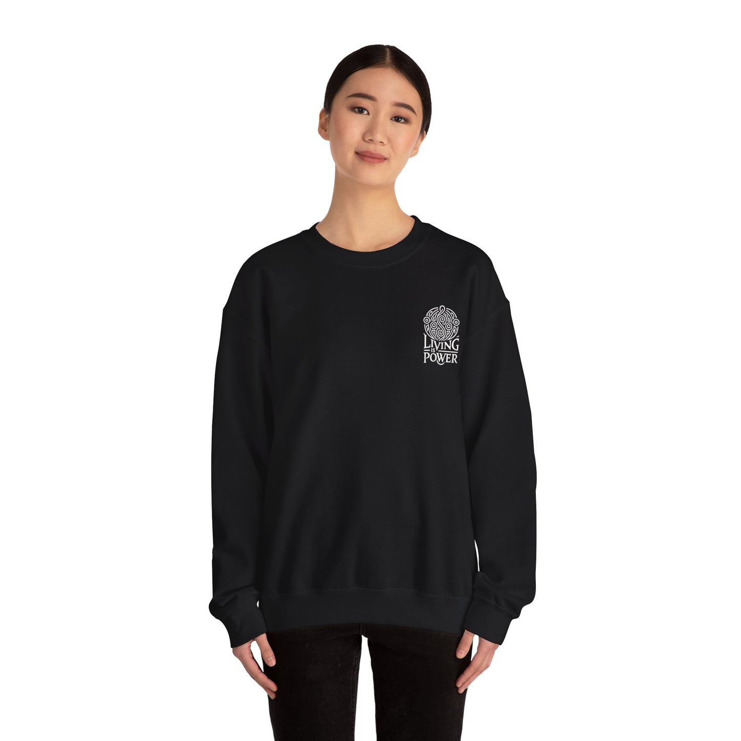 Meditating Skeleton Pastel Crewneck Sweatshirt , Living Is Power Merch, Unique Artistic Graphic , Skater