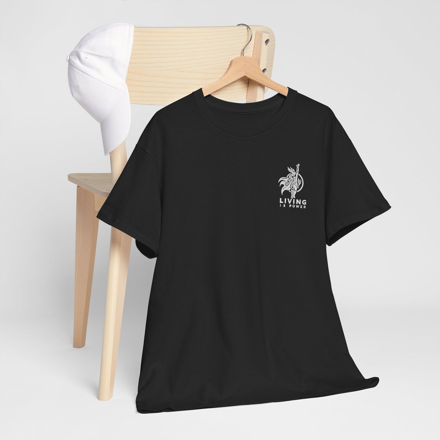 Athenian Warrior Unisex Tee , Living Is Power Warrior Logo, The Power Within | Living Is Power Merchandise