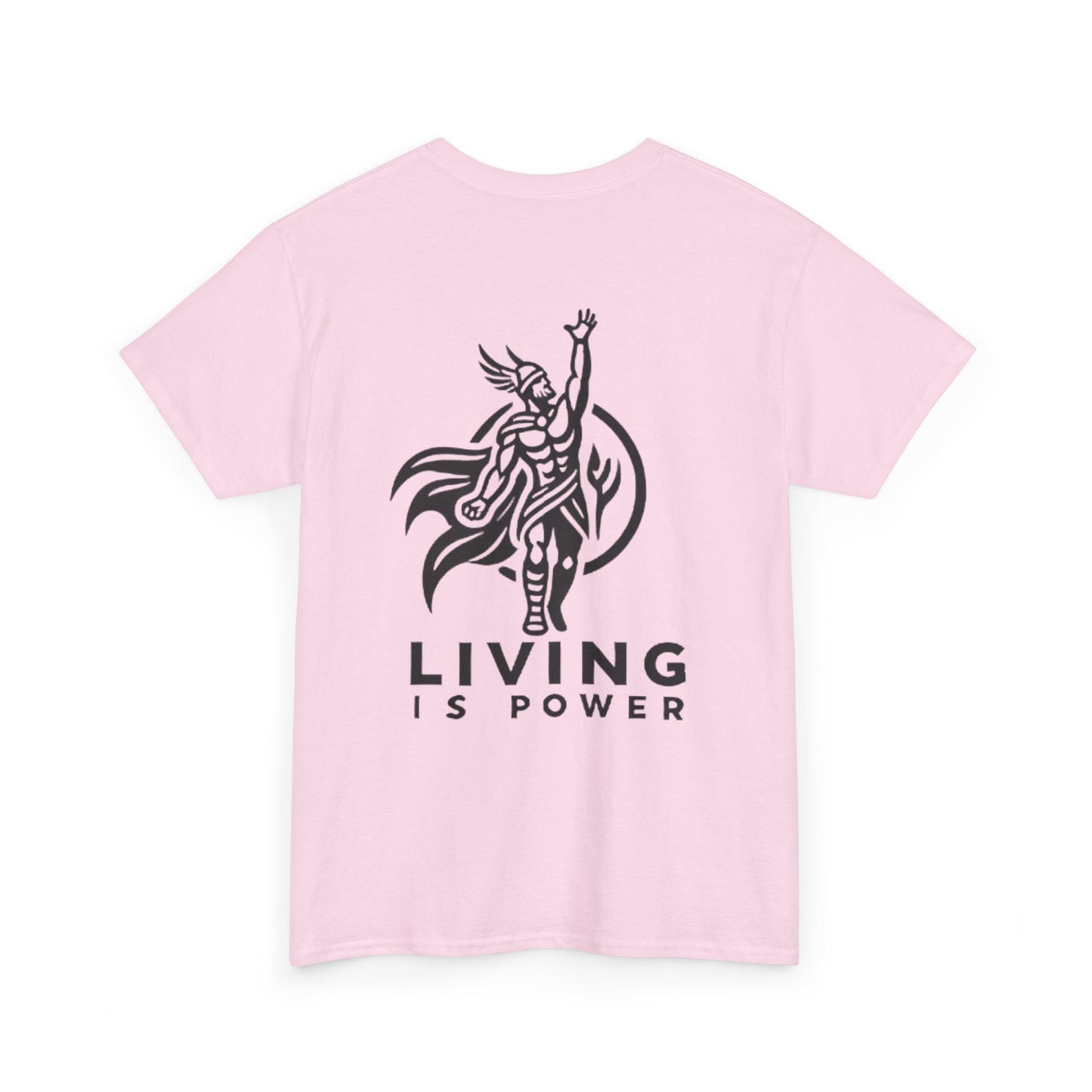 T-shirt avec logo Viking Warrior Living Is Power, style nordique, le pouvoir intérieur