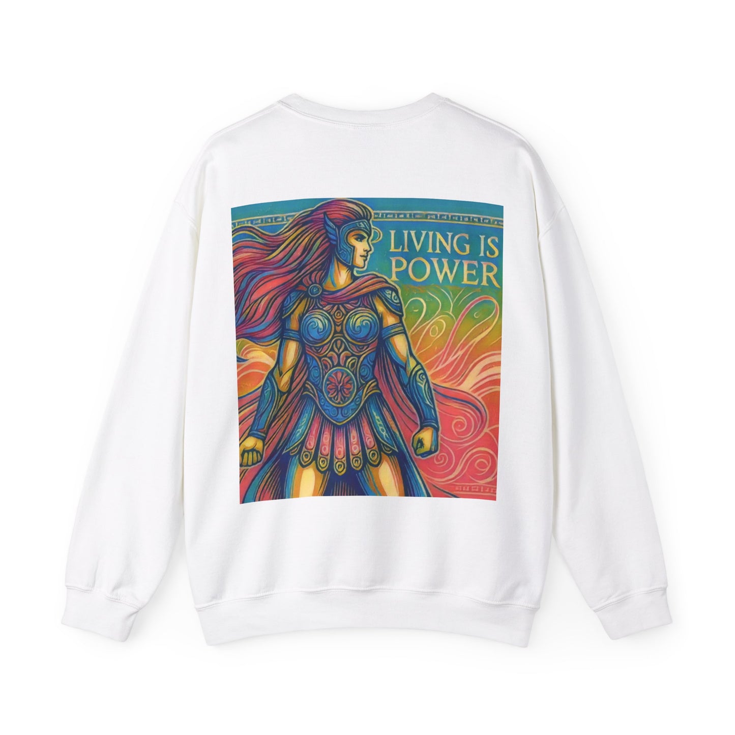 Greek Amazon Warrior Sweatshirt, The Power Within | Living Is Power Merchandise