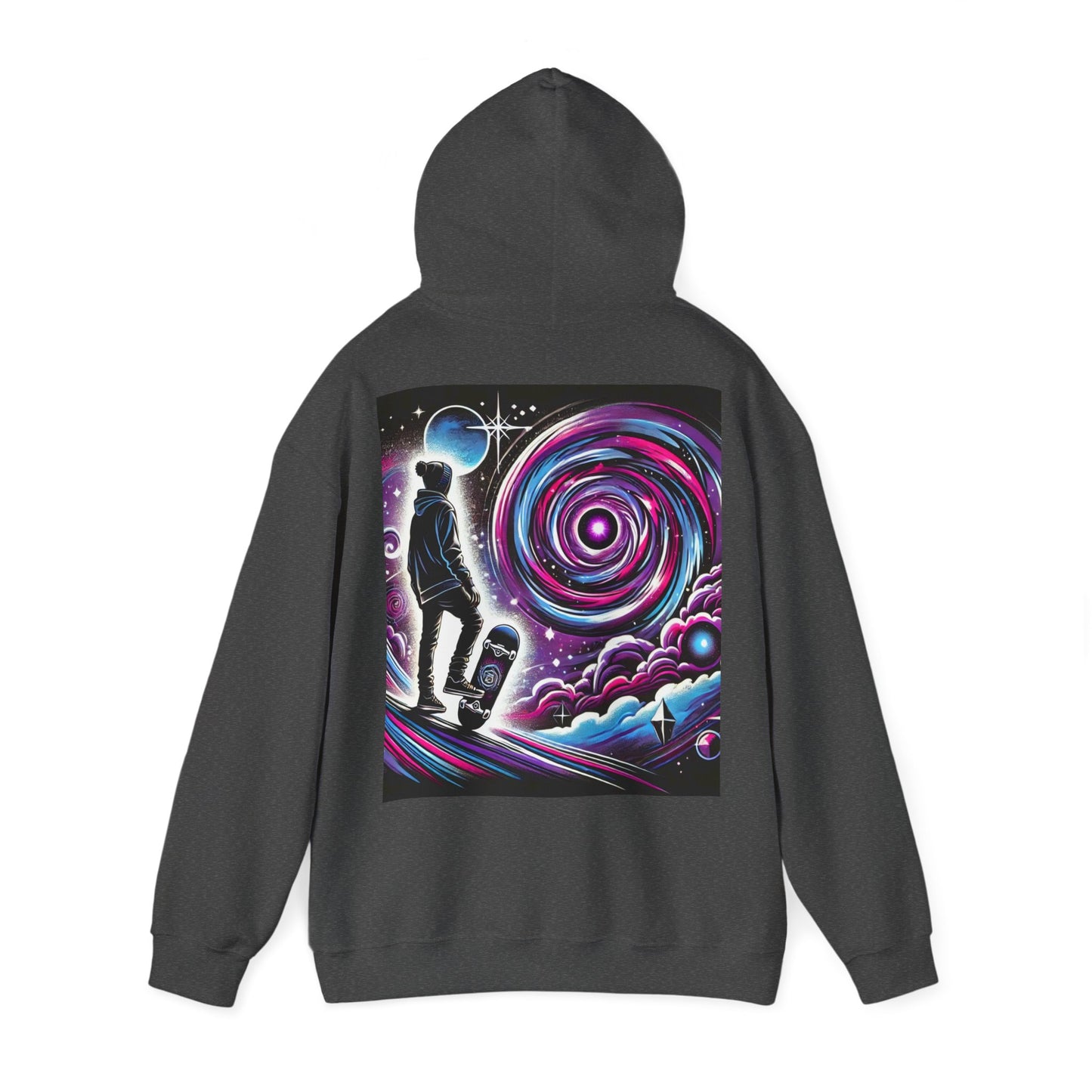 Skaters Universal Dream Graphic Hoodie - Living is Power Merchandise, Skateboarder Gift, Streetwear , Skater