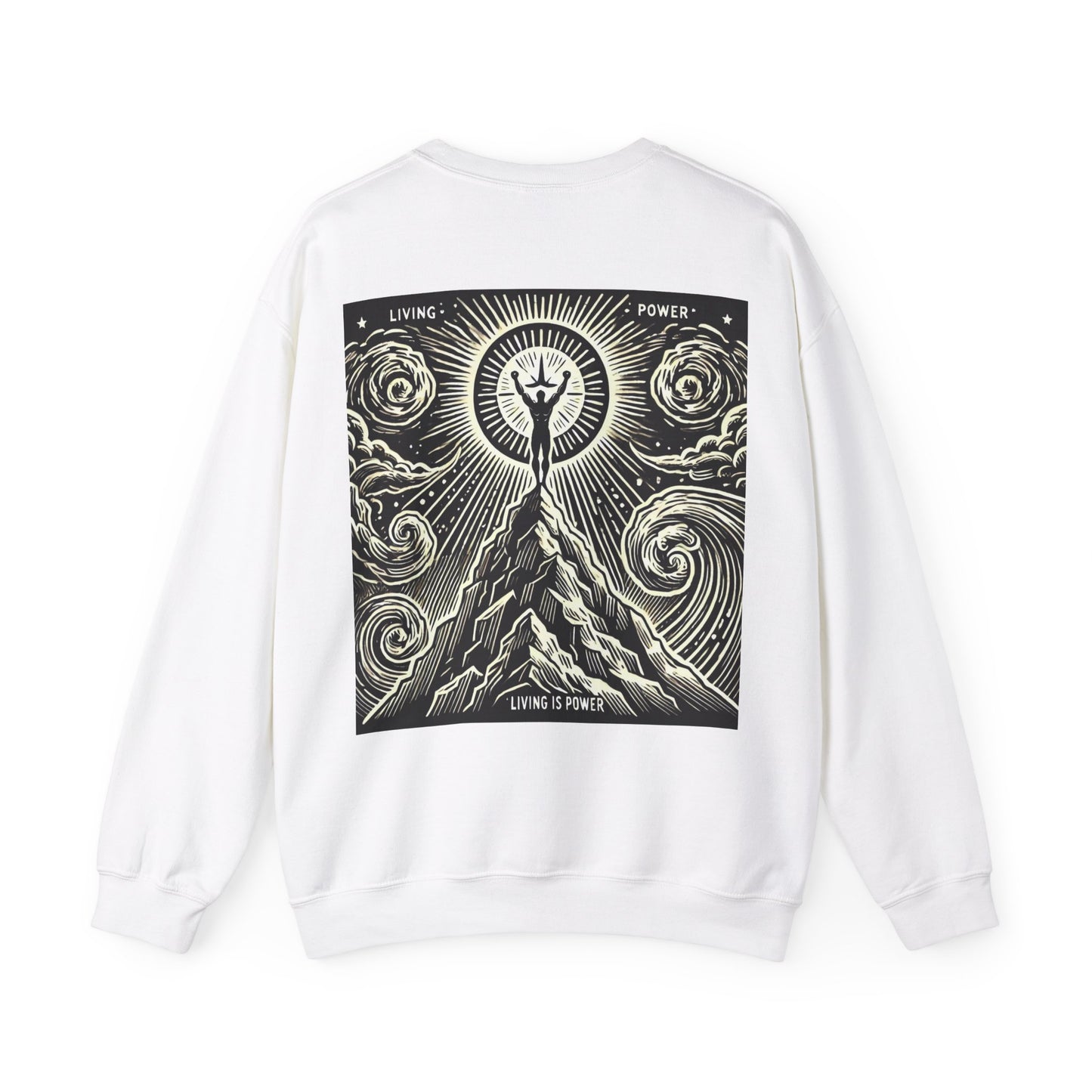 Triumphant Climber Graphic Sweatshirt Living Is Power Graphic Designs