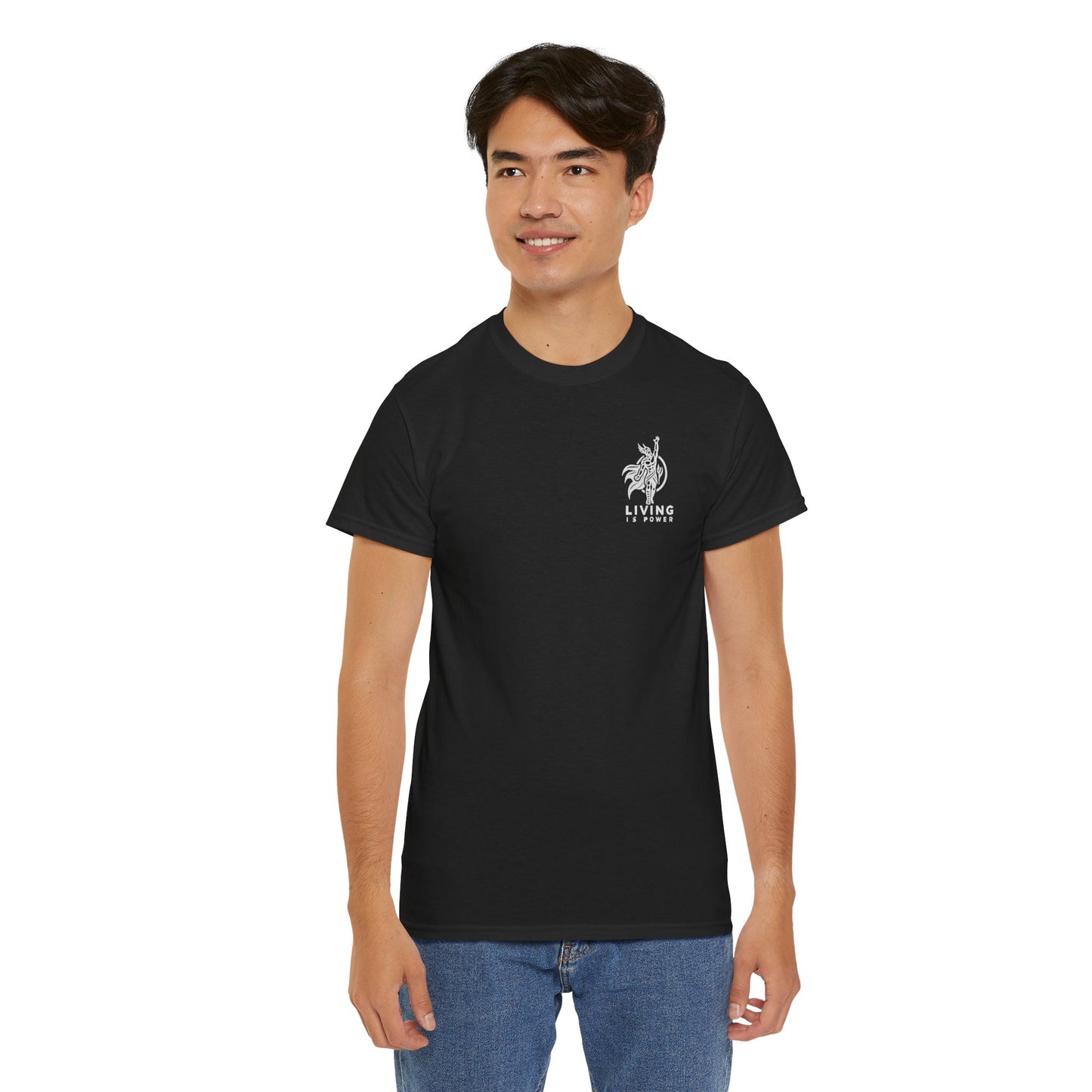 Athenian Warrior Unisex Tee , Living Is Power Warrior Logo, The Power Within | Living Is Power Merchandise