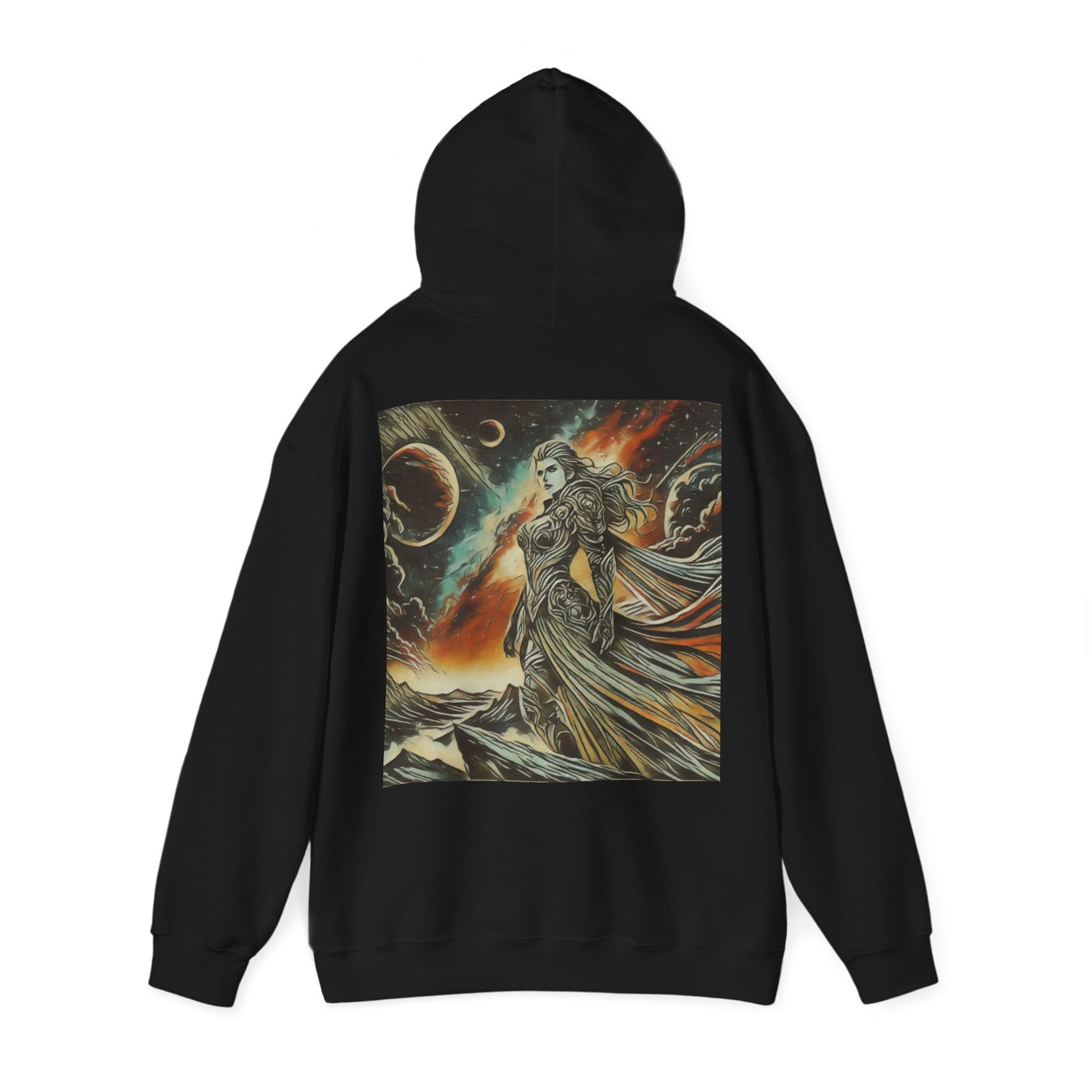 Amazon Warrior Tattoo style, Living Is Power Graphics,  Graphic Hoodie, Self Empower