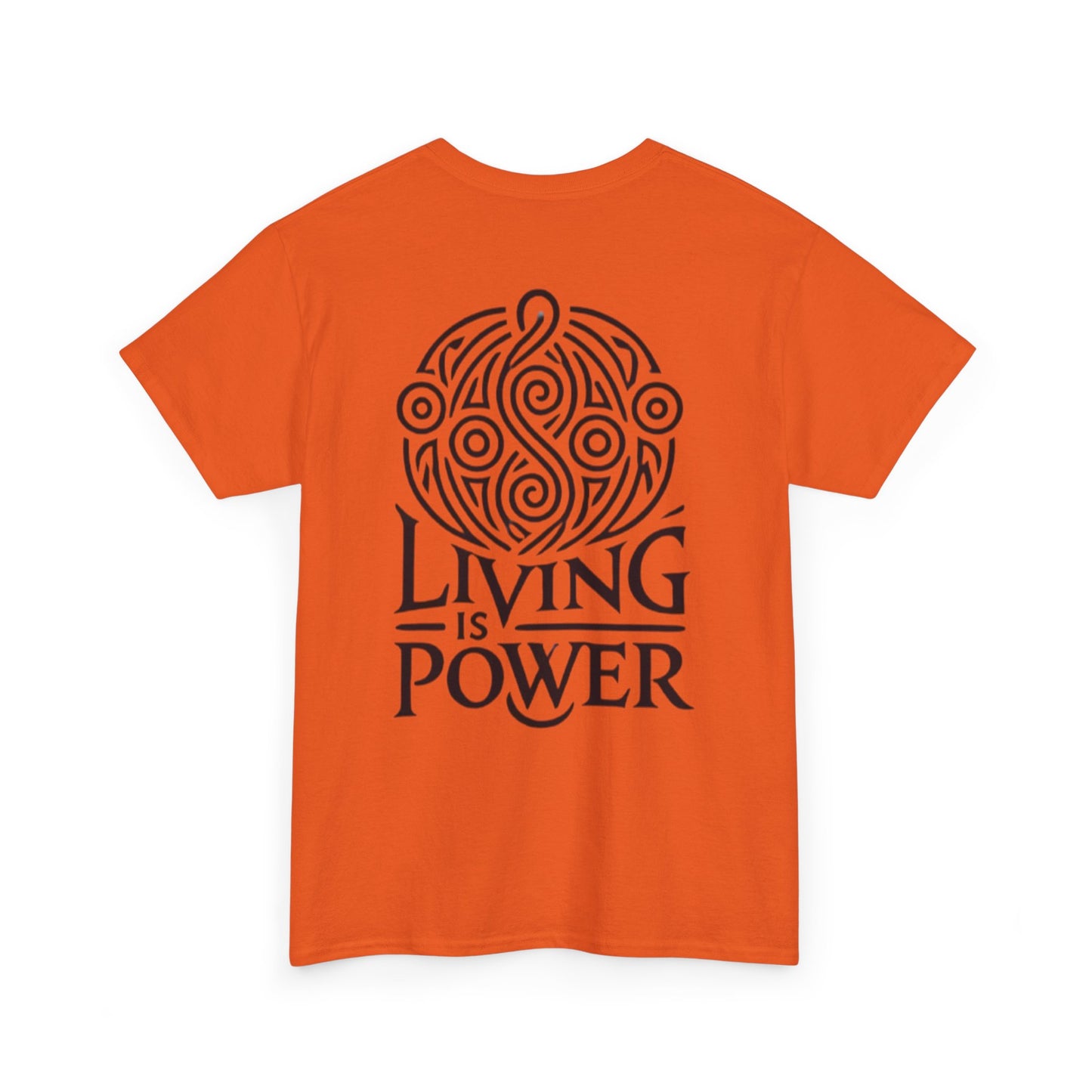 Living Is Power Black Logo, Unisex T-shirt, Classic Fit, Durable, Timeless Everyday Shirt