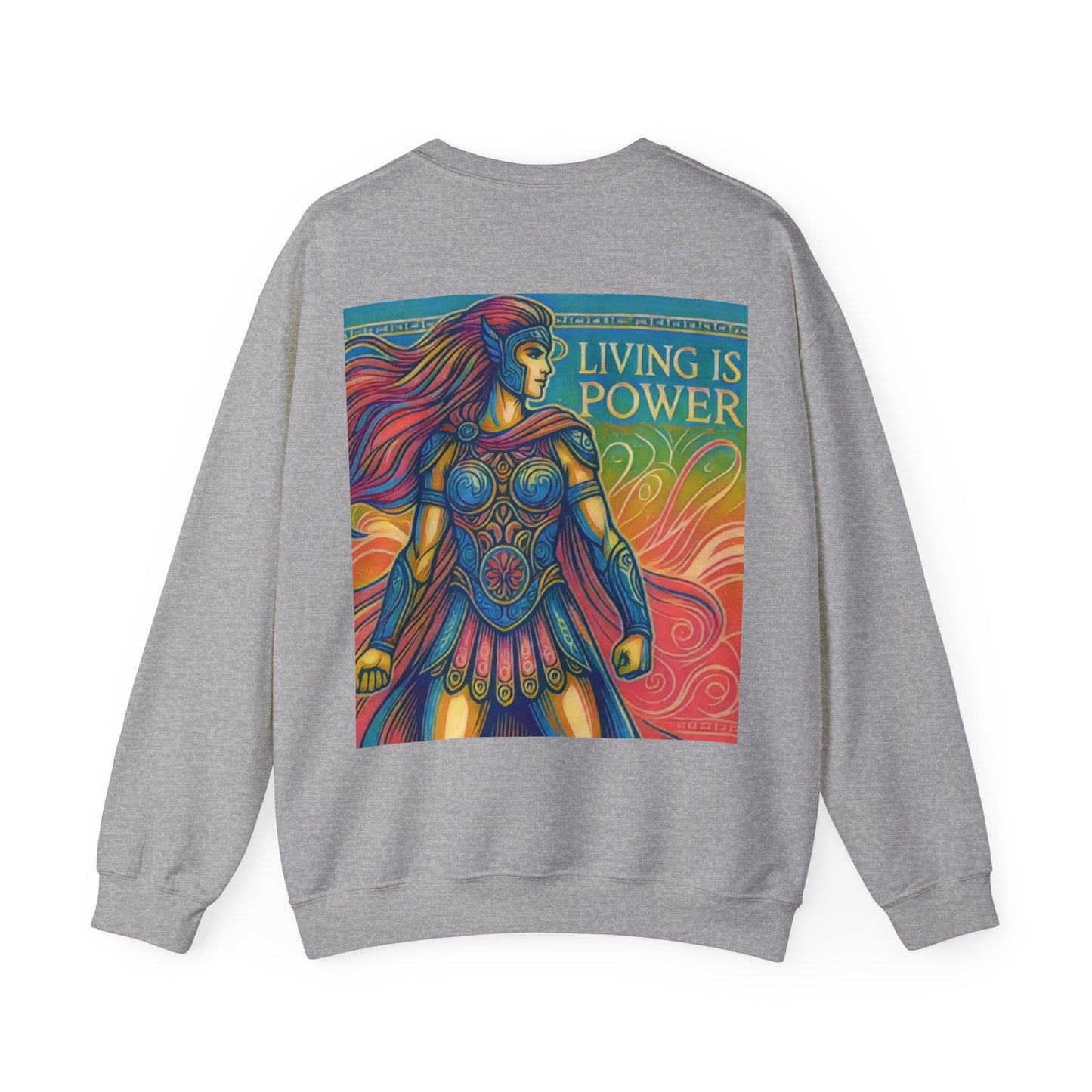 Greek Amazon Warrior Sweatshirt, The Power Within | Living Is Power Merchandise