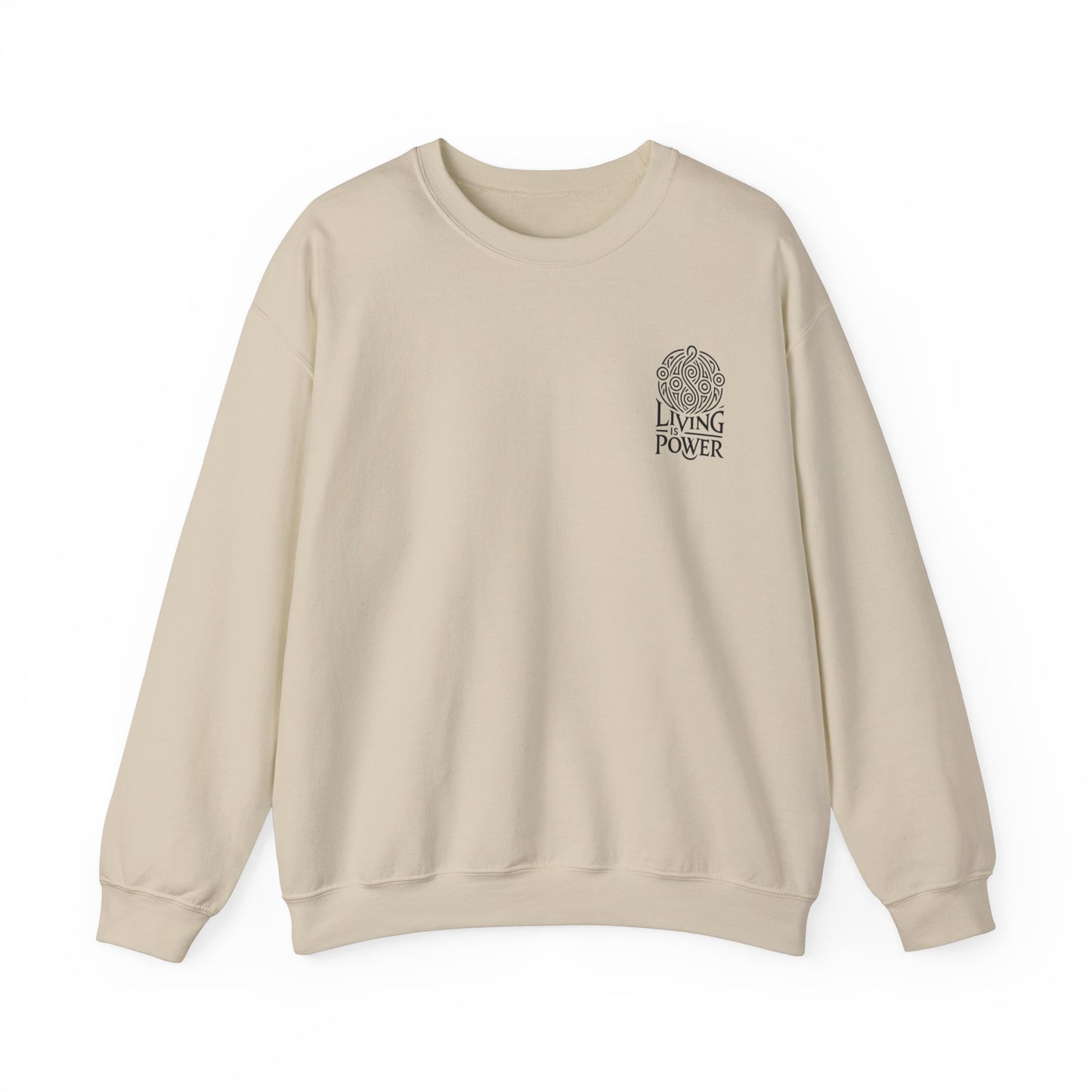 Meditating Skeleton Pastel Crewneck Sweatshirt , Living Is Power Merch, Unique Artistic Graphic , Skater