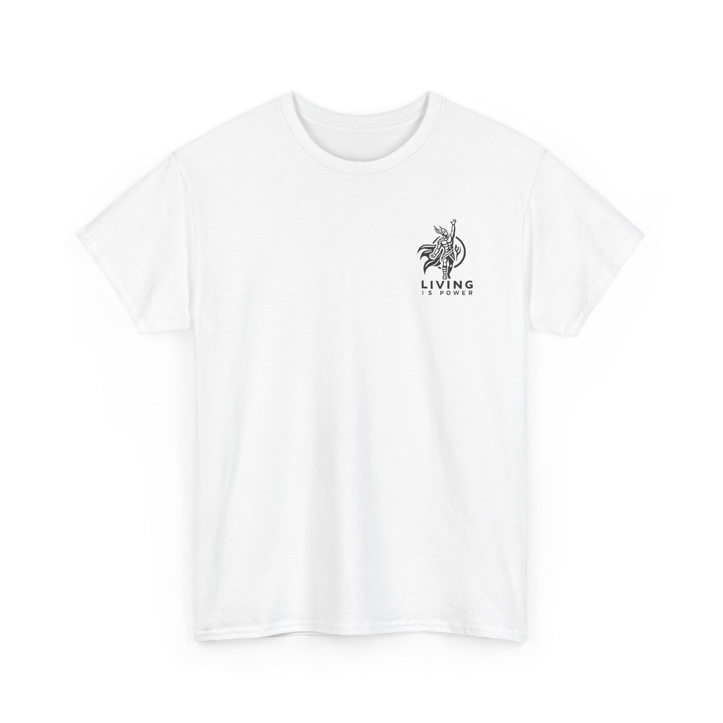 T-shirt avec logo Viking Warrior Living Is Power, style nordique, le pouvoir intérieur