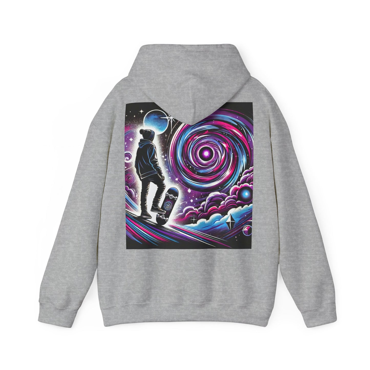 Skaters Universal Dream Graphic Hoodie - Living is Power Merchandise, Skateboarder Gift, Streetwear , Skater