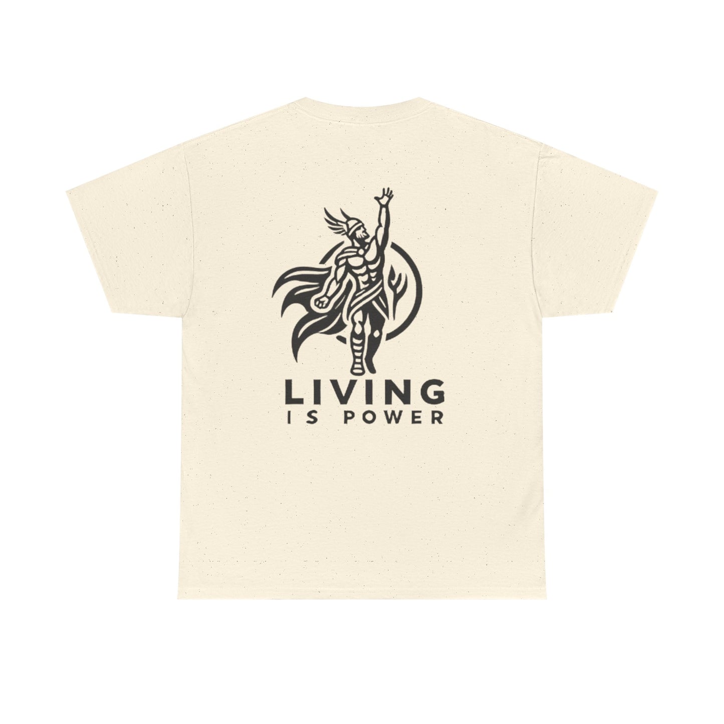 T-shirt avec logo Viking Warrior Living Is Power, style nordique, le pouvoir intérieur