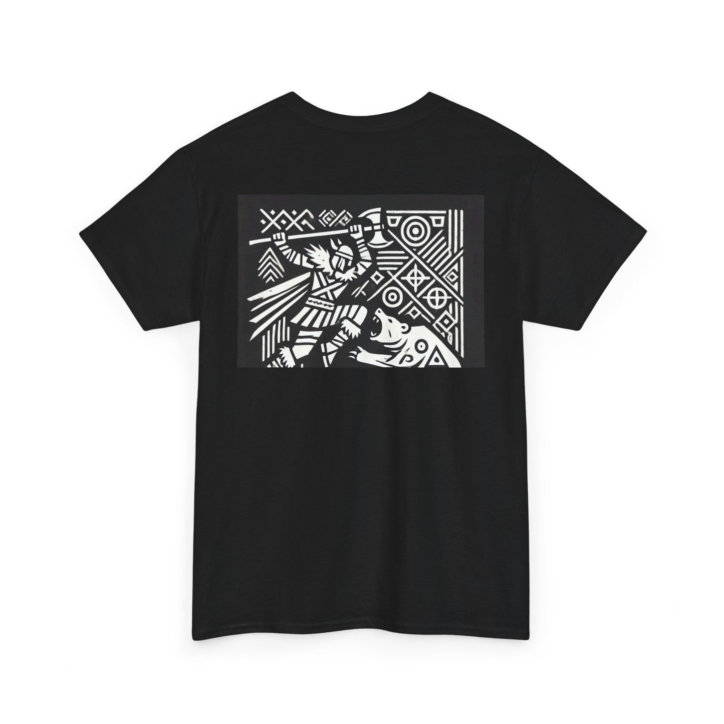 Norse Warrior Fighting Bear Unisex Tee, Tribal Living Is Power Graphics