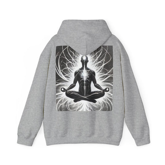 Sweat à capuche en polaire avec le pouvoir de la méditation | Living Is Power Merch