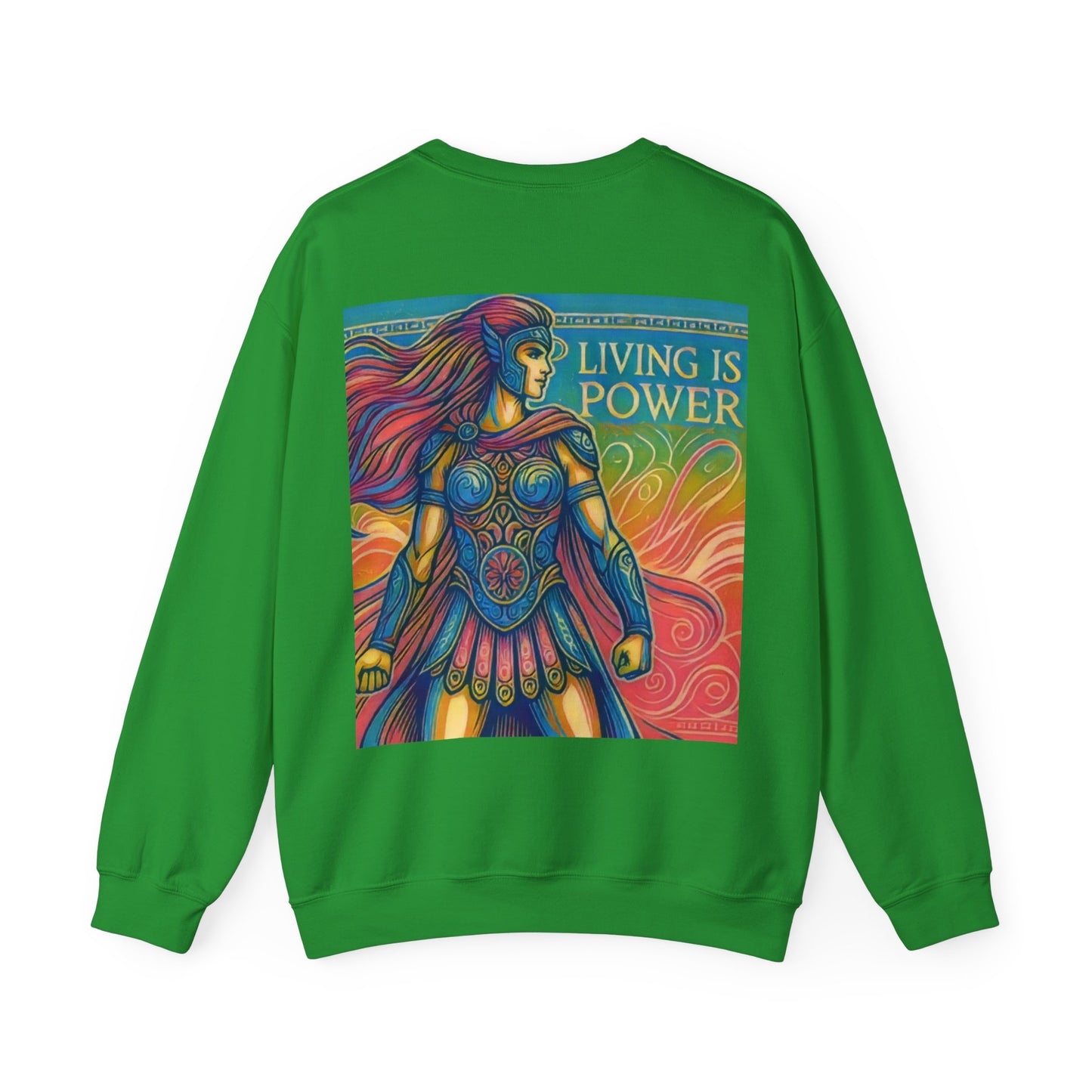 Greek Amazon Warrior Sweatshirt, The Power Within | Living Is Power Merchandise