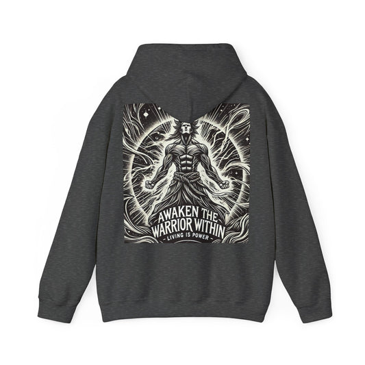 Awaken the Warrior Within Hoodie, Empowering Streetwear, Living Is Power Warrior Collection