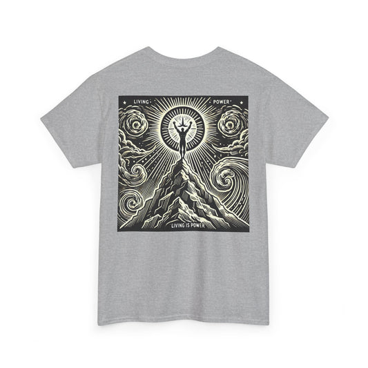 Triumphant Climber Graphic Tee Living Is Power Graphic Designs