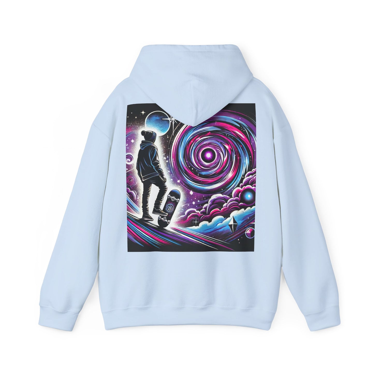 Skaters Universal Dream Graphic Hoodie - Living is Power Merchandise, Skateboarder Gift, Streetwear , Skater