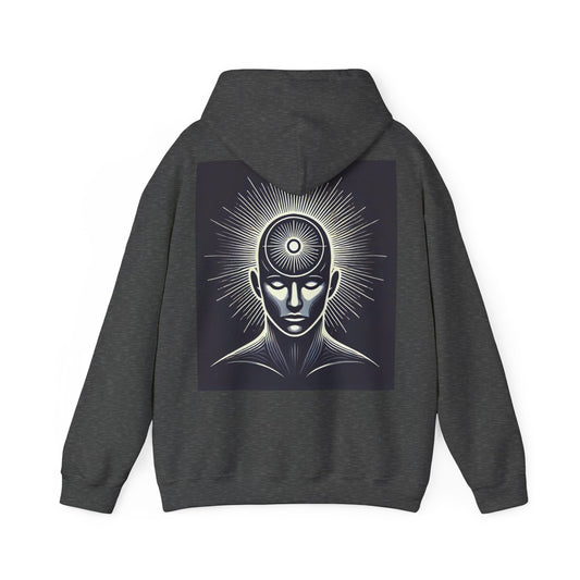 Power Head Graphic Hoodie, Living Is Power Unisex Hoodie, Bold & Empowering Statement Apparel