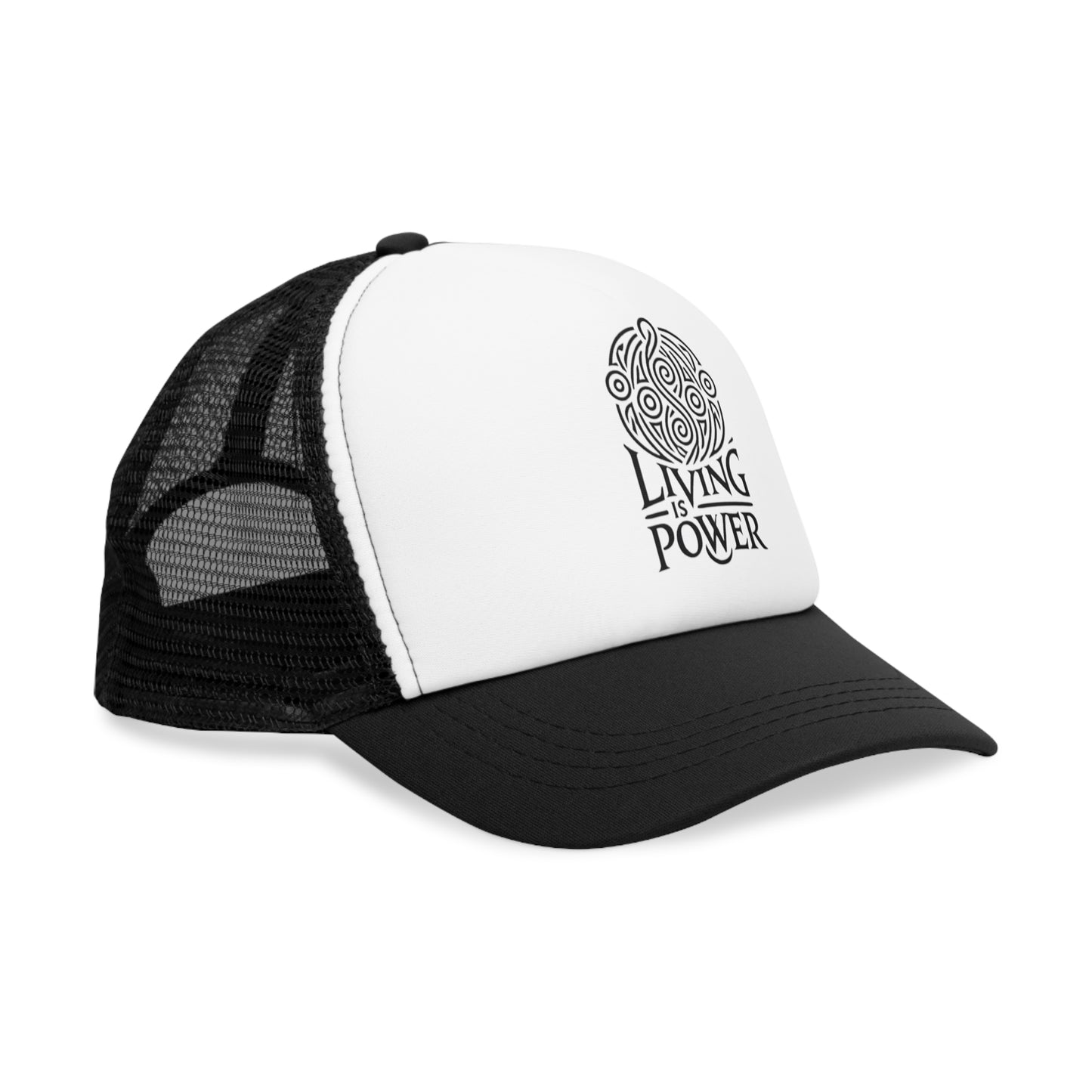 Living Is Power Logo, Mesh cap, Truckers Hat