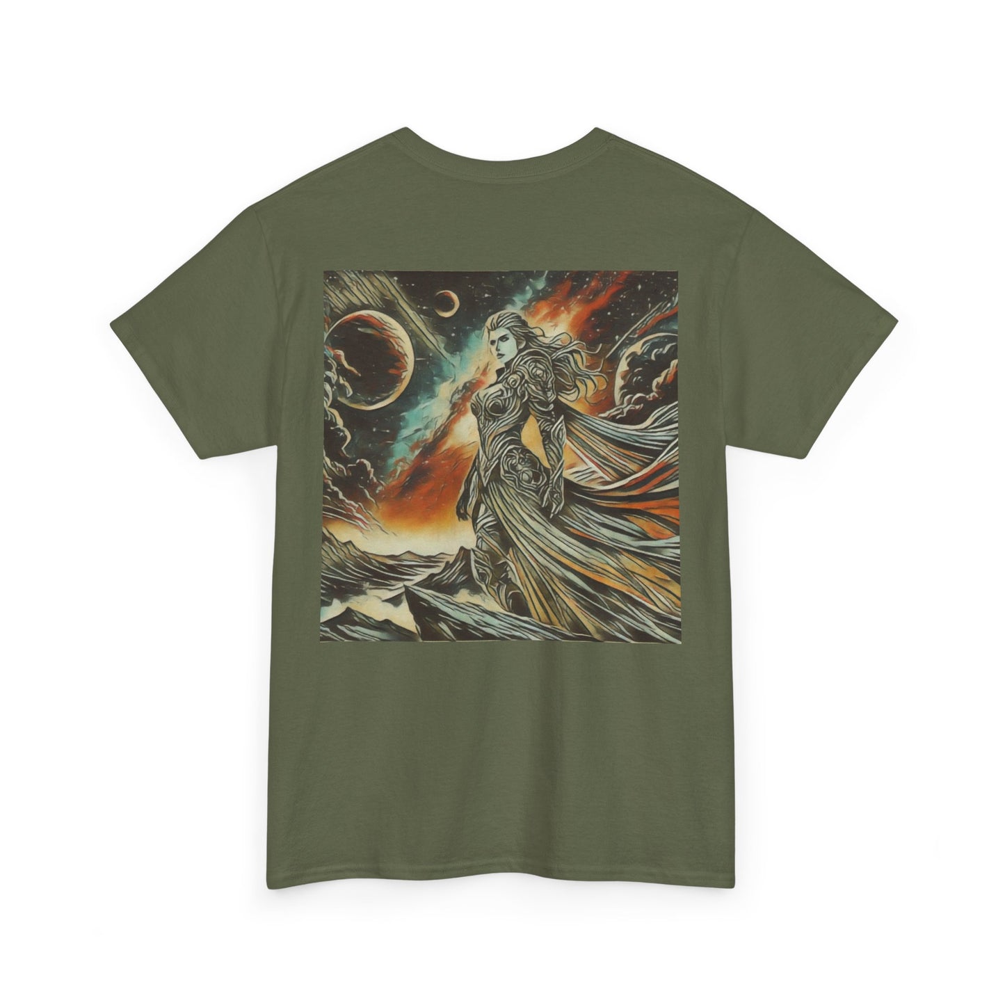 Female Warrior Unknown Galaxy, Living Is Power Graphics,  Graphic t-shirt