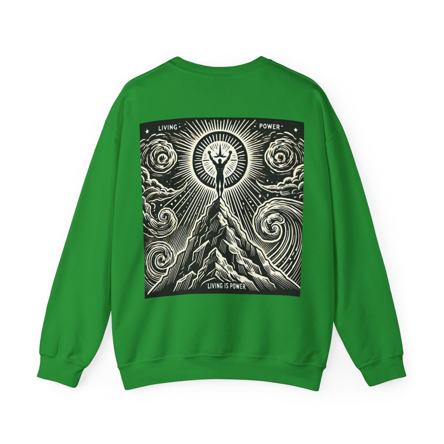 Triumphant Climber Graphic Sweatshirt Living Is Power Graphic Designs