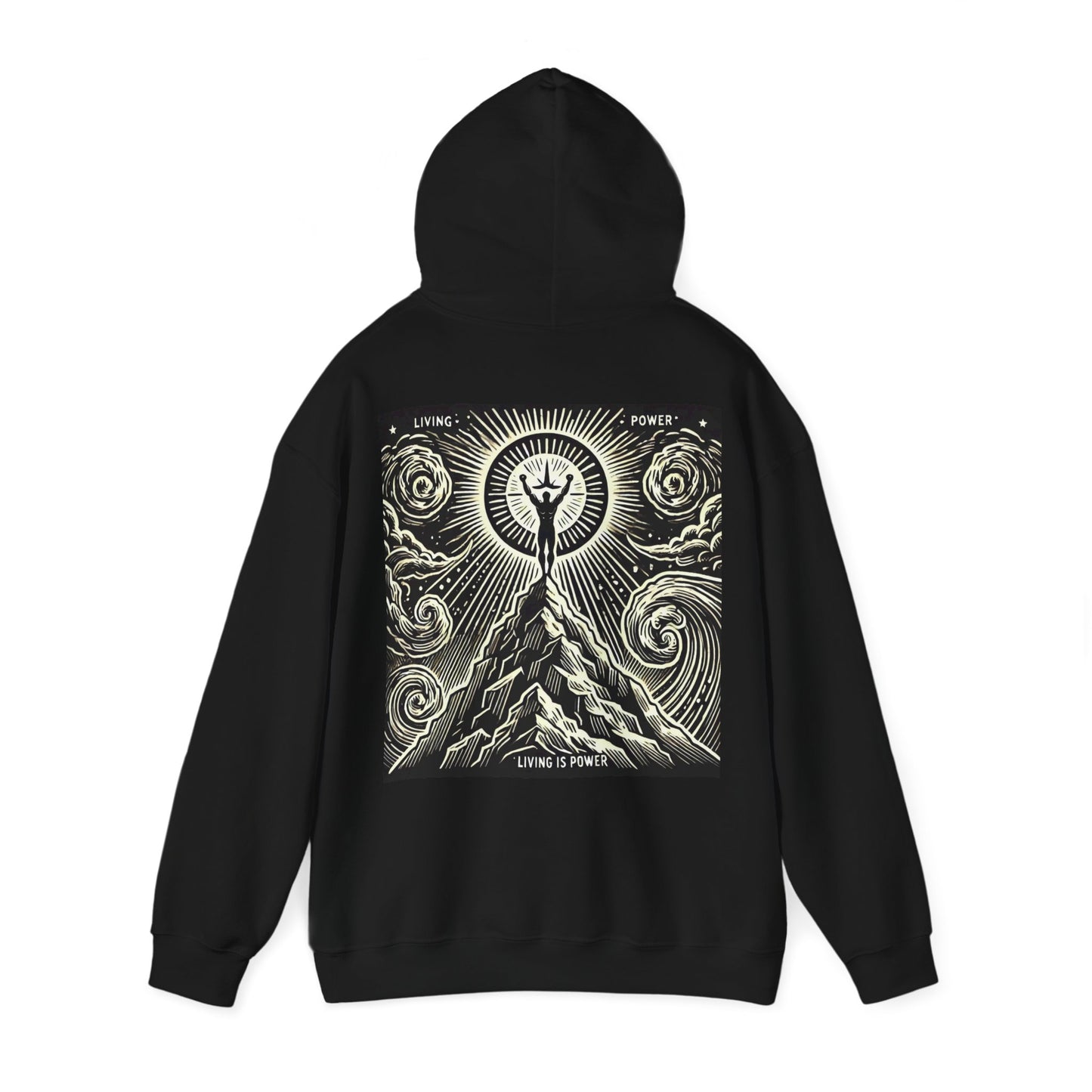 Triumphant Climber Graphic Hoodie Living Is Power Graphic Designs