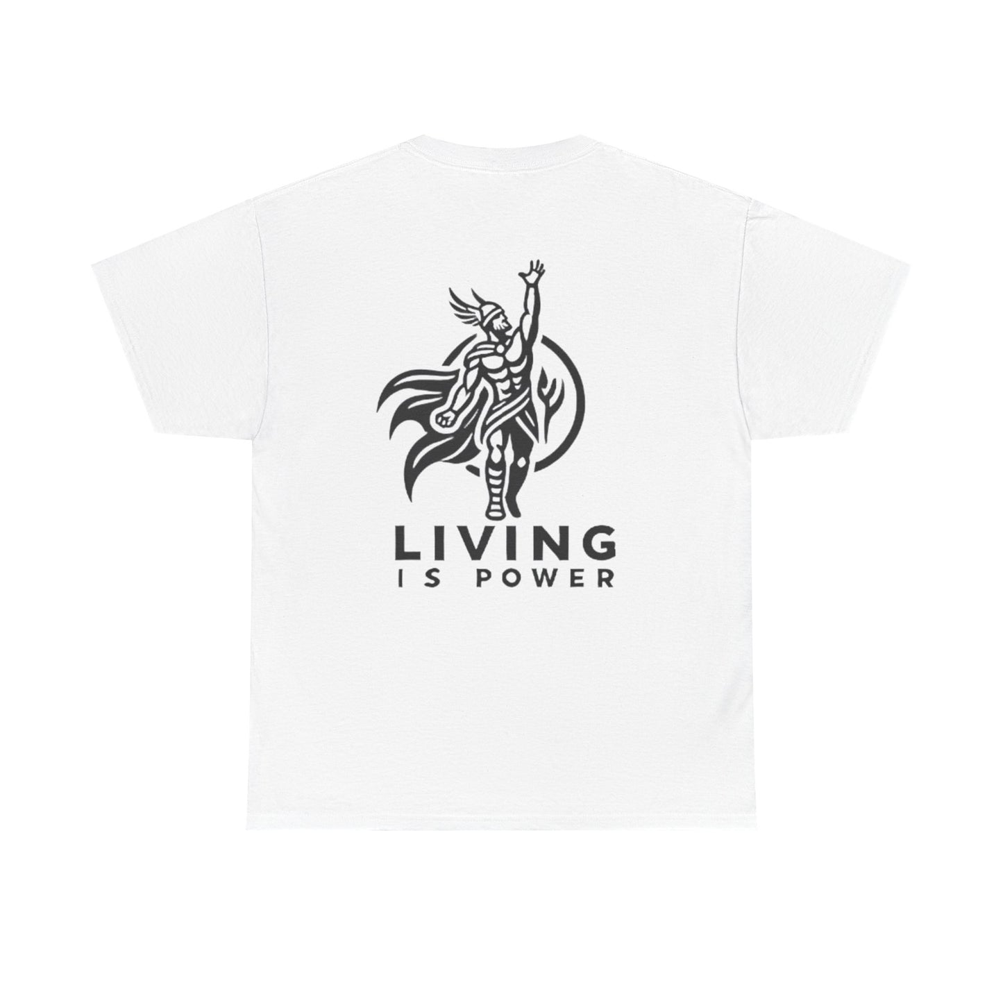 T-shirt avec logo Viking Warrior Living Is Power, style nordique, le pouvoir intérieur