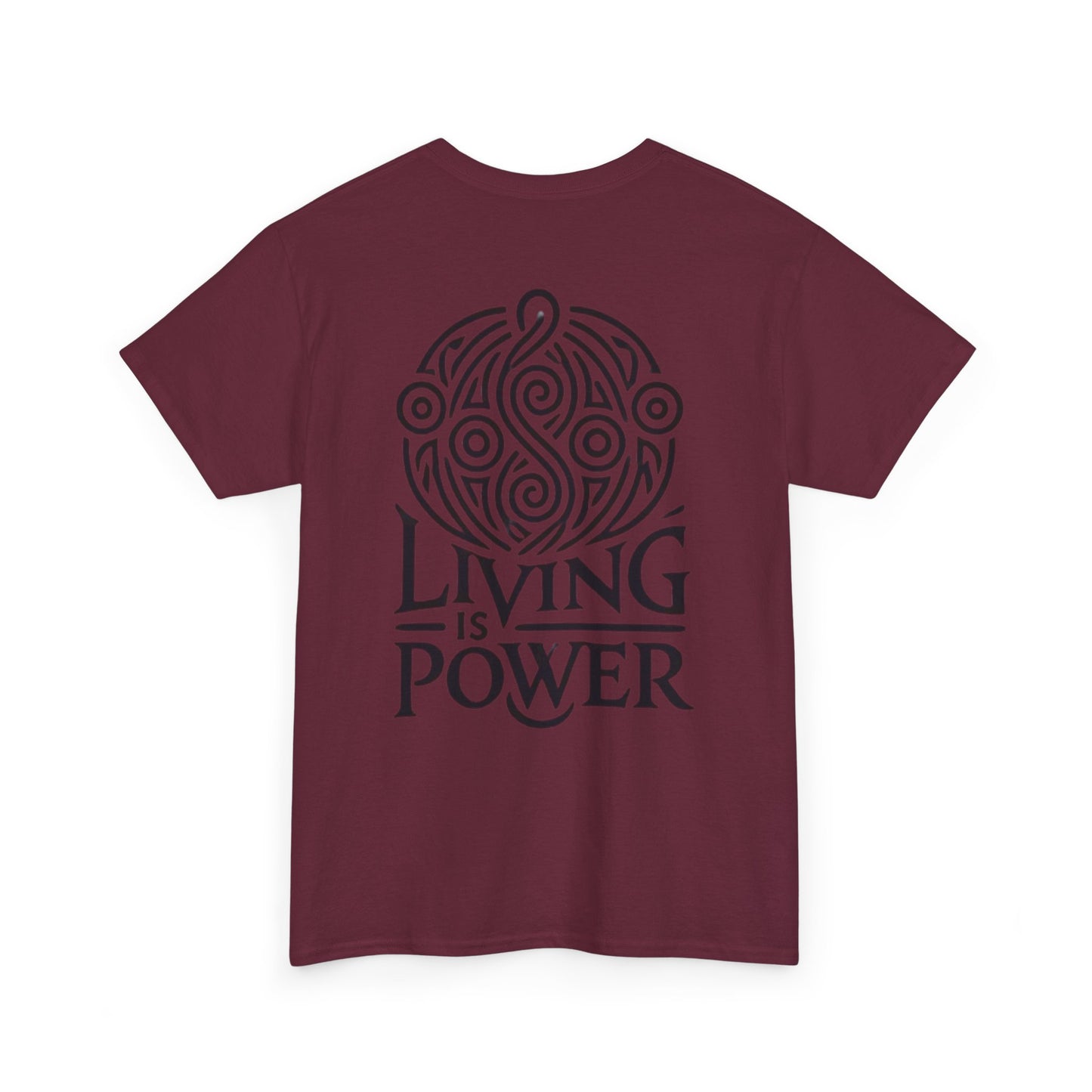 Living Is Power Black Logo, Unisex T-shirt, Classic Fit, Durable, Timeless Everyday Shirt