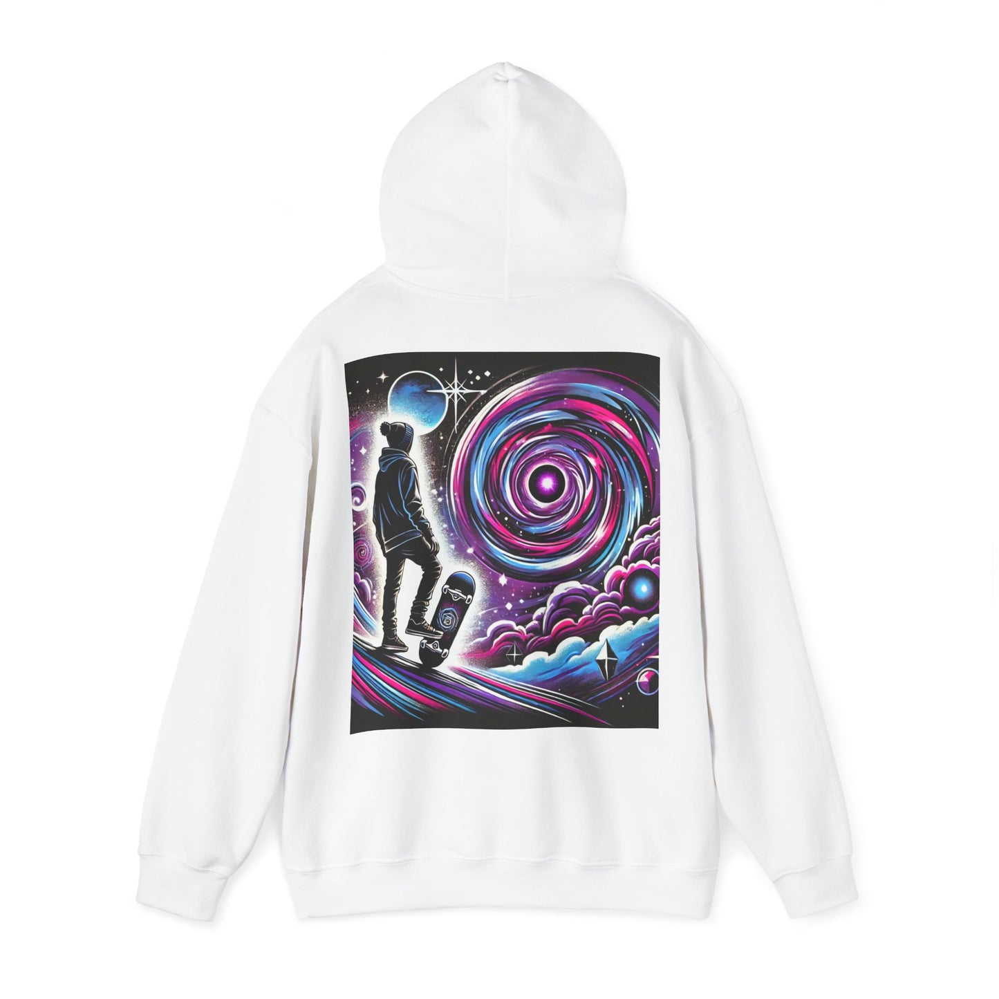 Skaters Universal Dream Graphic Hoodie - Living is Power Merchandise, Skateboarder Gift, Streetwear , Skater