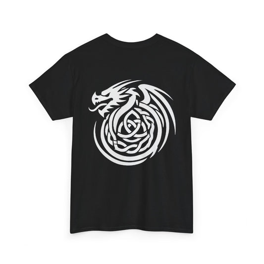 Dragon Triskele, Living Is Power Tee, Nordic style, Power within