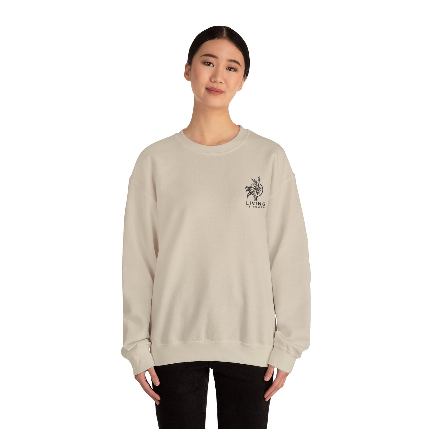 Greek Amazon Warrior Sweatshirt, The Power Within | Living Is Power Merchandise