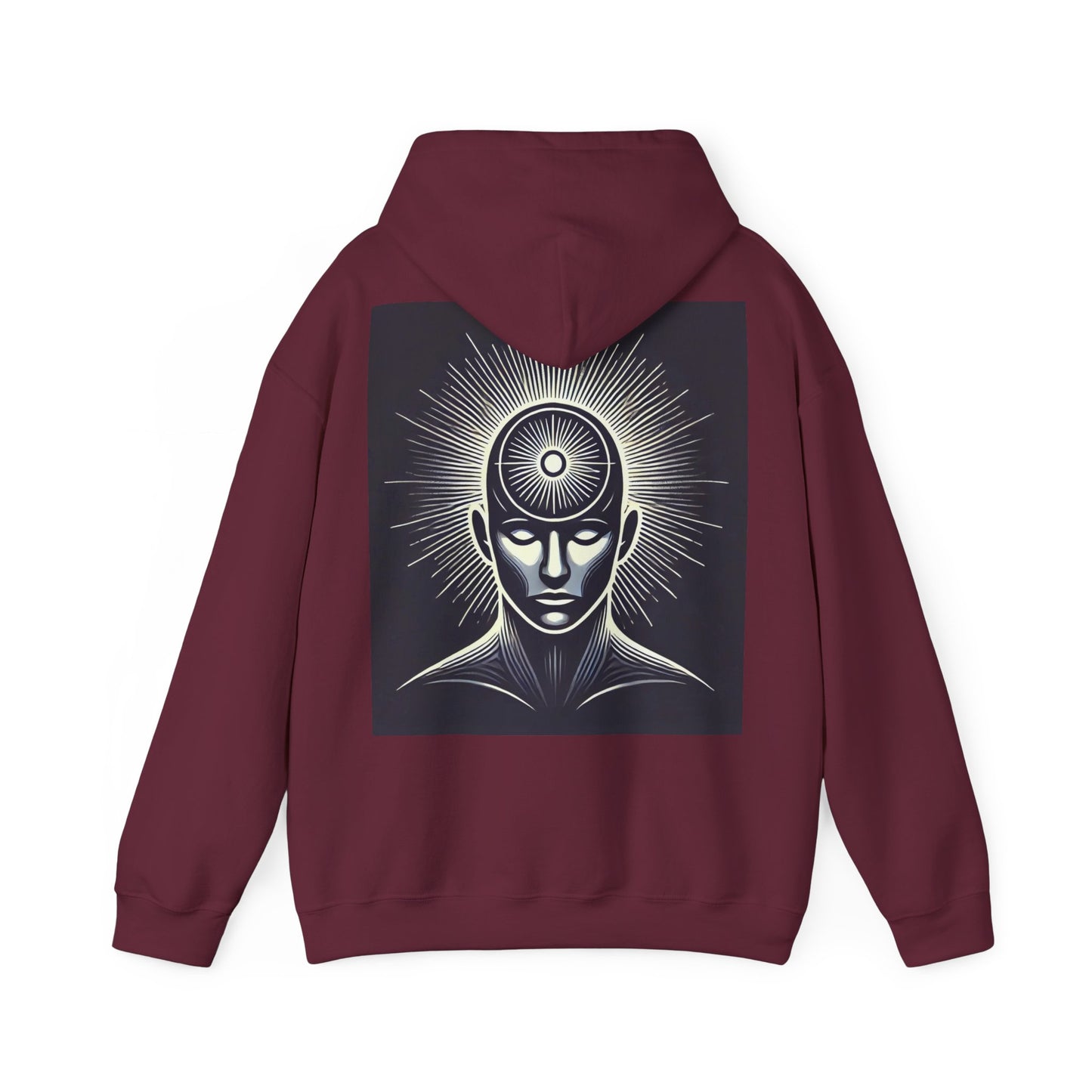 Power Head Graphic Hoodie, Living Is Power Unisex Hoodie, Bold & Empowering Statement Apparel