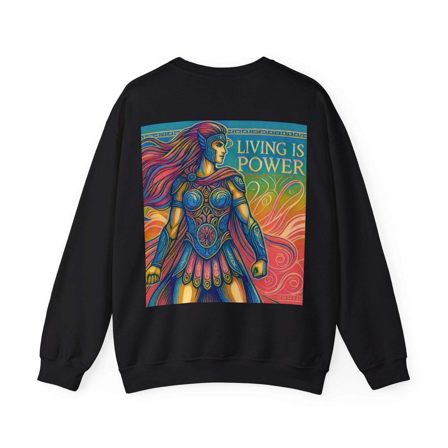 Greek Amazon Warrior Sweatshirt, The Power Within | Living Is Power Merchandise