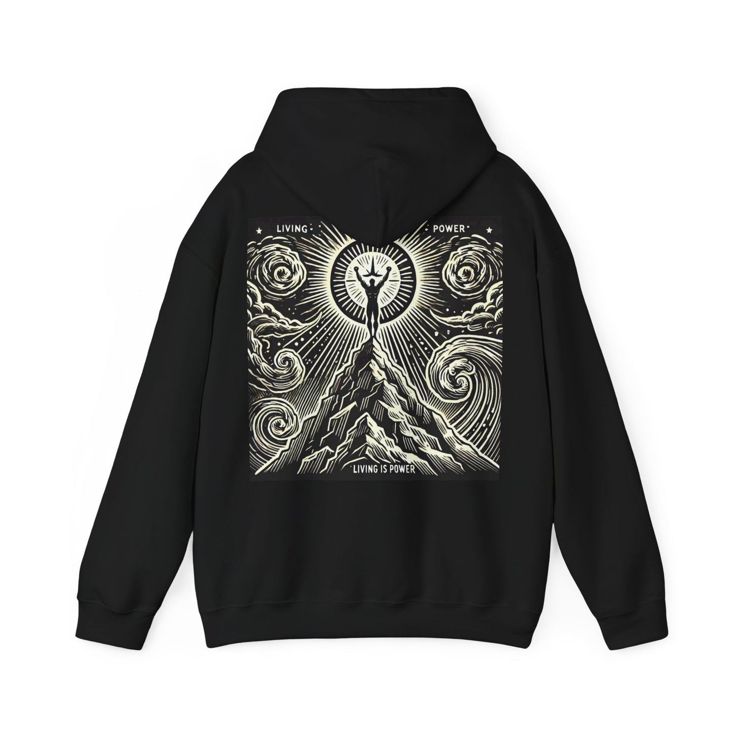 Triumphant Climber Graphic Hoodie Living Is Power Graphic Designs