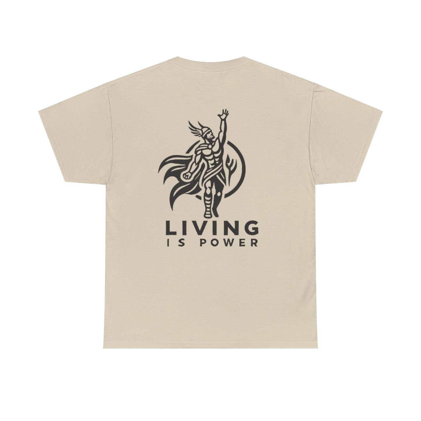 T-shirt avec logo Viking Warrior Living Is Power, style nordique, le pouvoir intérieur