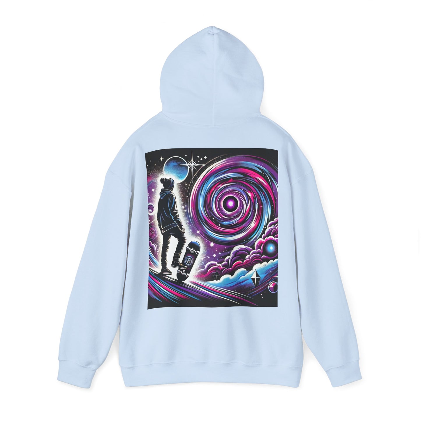 Skaters Universal Dream Graphic Hoodie - Living is Power Merchandise, Skateboarder Gift, Streetwear , Skater