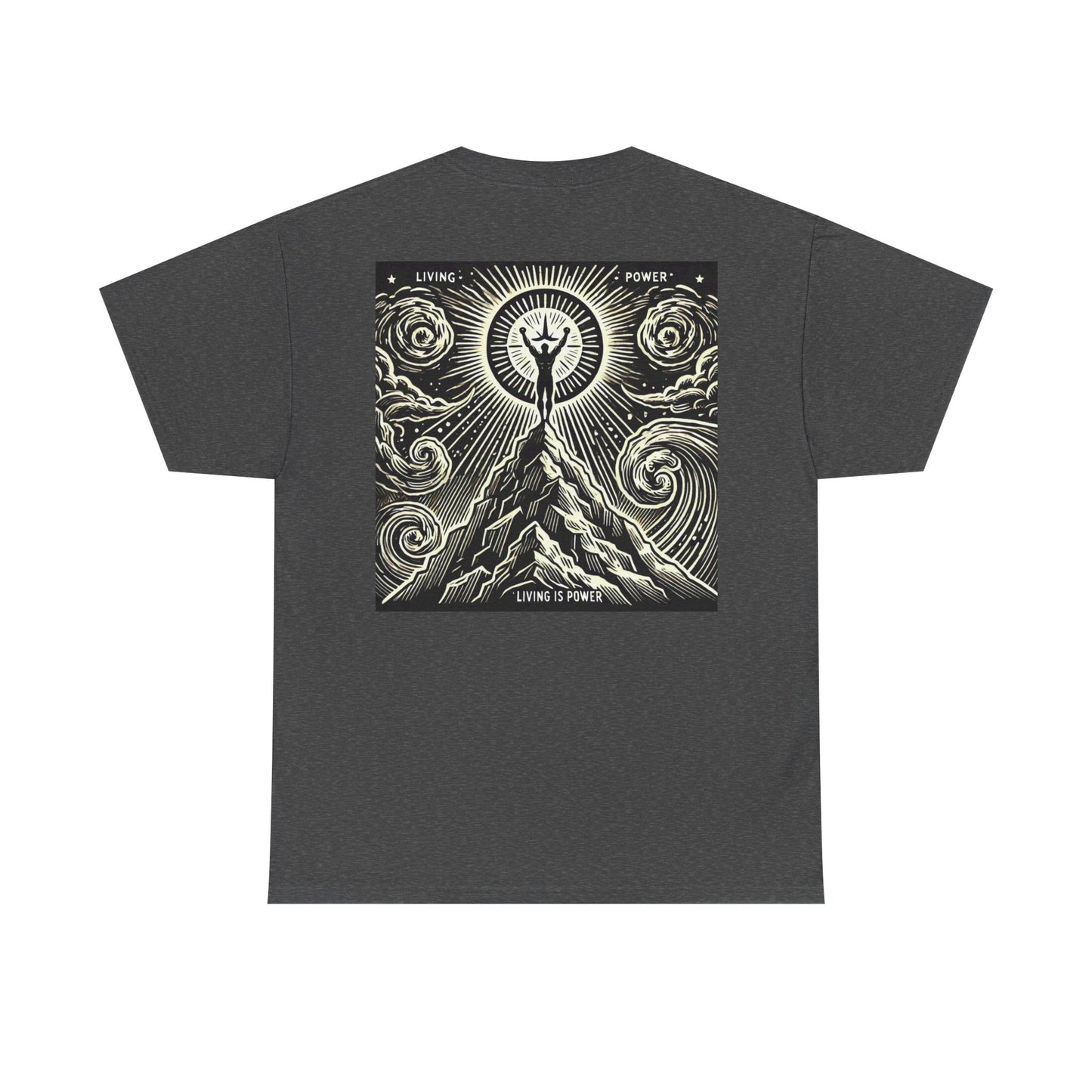 T-shirt graphique Triumphant Climber Living Is Power Graphic Designs