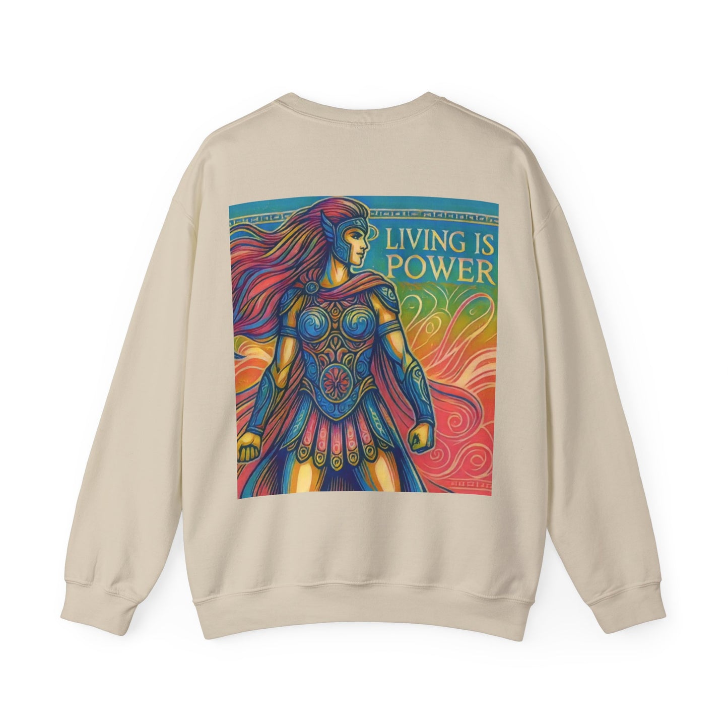 Greek Amazon Warrior Sweatshirt, The Power Within | Living Is Power Merchandise