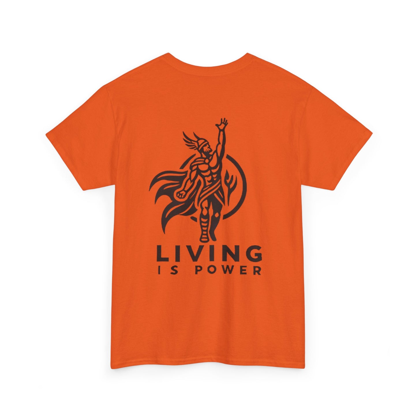 T-shirt avec logo Viking Warrior Living Is Power, style nordique, le pouvoir intérieur