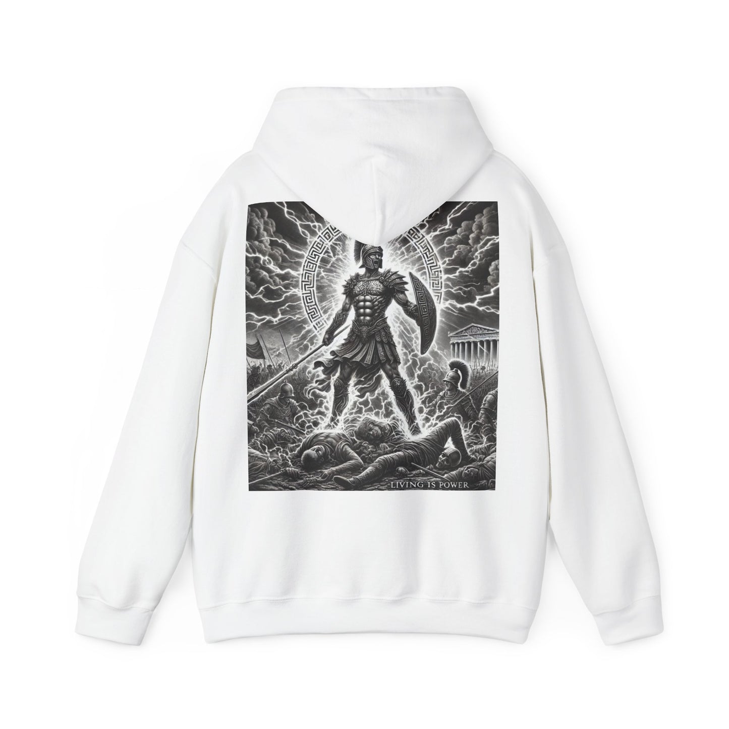 Athenian Warrior Hoodie, The Power Within | Living Is Power Merchandise